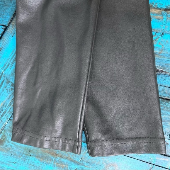 Aritzia Wilfred Daria Faux Leather Leggings Size Medium Neutral Minimalist - Picture 9 of 11